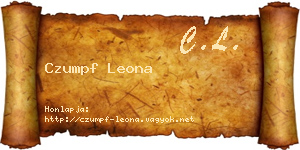 Czumpf Leona névjegykártya